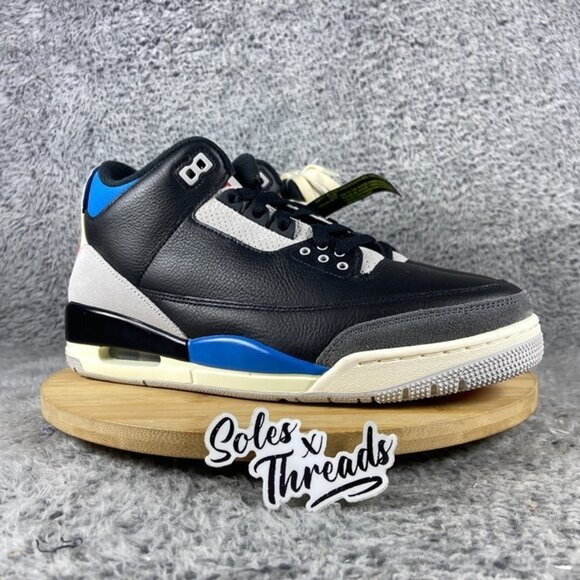 Air Jordan 3 Retro OG Rare Air Size 8.5 Men Black Chile Red Blue IB8967-004 main image 5